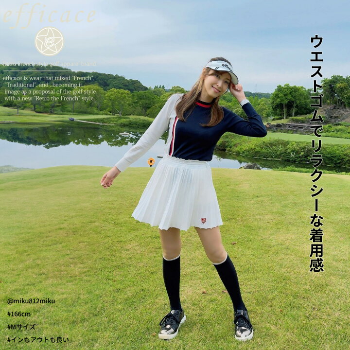 楽天市場】[2024SS]ゴルフウェア プリーツ ニット スカート [efficace 