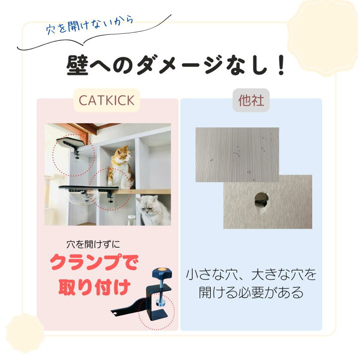 楽天市場】CAT-KICK 大型 ステップ 穴あけ不要 工具不要 賃貸OK 猫 
