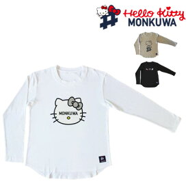 モンクワ monkuwa ハローキティ Tシャツ レディース 長袖 MKK21112 綿100% 女性用 ガーデニング 農作業 園芸 菜園 農業女子 可愛い オシャレ 農作業着 アウトドア 野良着 プレゼント ギフト