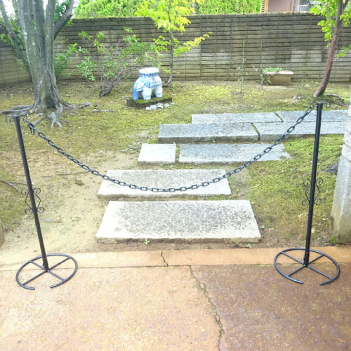 楽天市場 重なるチェーンスタンド 2個組 No 232 日本製 Green Garden 駐車場 フェンス ポール おしゃれ 庭 仕切り 間仕切り エクステリア アクセント 戸建て オープン外構 チェーンポール アプローチ 小kd おしゃれ農作業着専門店エフィルス