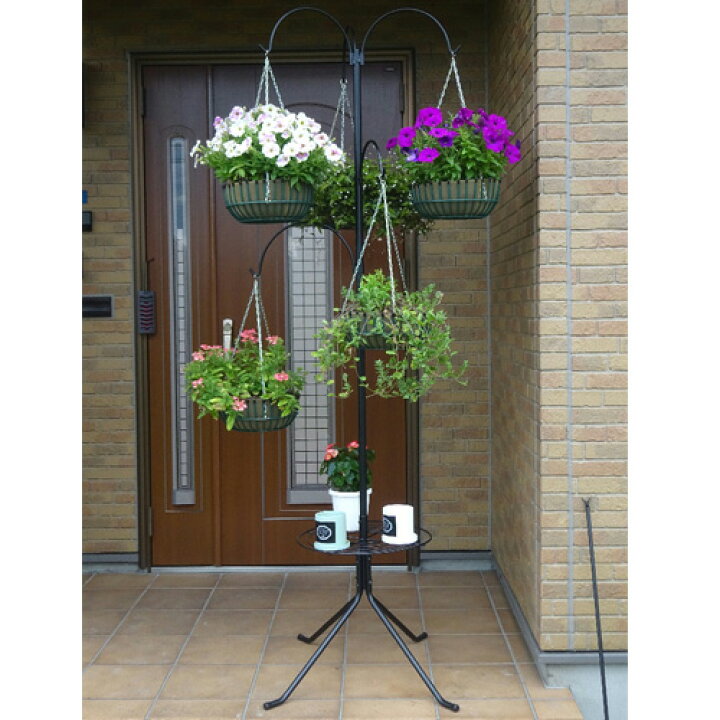 楽天市場 ガーデンポール フルセット 日本製 Green Garden ハンギングポール ハンギング バスケット プランター ワイヤー アイアン おしゃれ 吊り下げ 観葉植物 寄せ植え 植木鉢 ポット 小kd おしゃれ農作業着専門店エフィルス