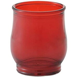 キャンドルホルダー ポシェグラス 73020090R カメヤマ 24ケ 直径68×H80mm レッド 163-7302009-5 ホルダー 燭台 スタンド 蝋燭 松K直送 センター出荷