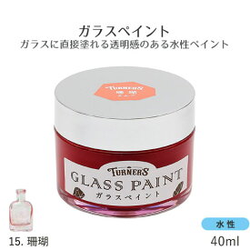 ターナー色彩 ガラスペイント 珊瑚(さんご) 桃色 ガラス絵の具 DIY ガラス ペイント 塗料 工作 自由研究 瓶 雑貨 ハンドメイド ステンドグラス 三冨 Z