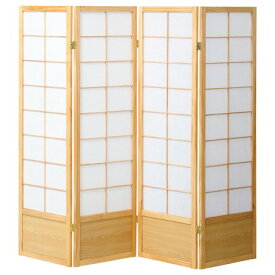 和風衝立 JP-S150-4(NA) ナチュラル パーティション 4連パーテーション