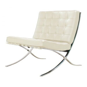 バルセロナチェア 一人掛け ホワイト チェア デザイナーズチェア オシャレ Barcelona 本革 CONCEPTS