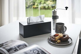 厚型対応ティッシュケース　タワー　tower 山崎実業　シンプル　ティッシュボックス　ティッシュケース　厚型　ブラック　3901