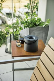 そのまま入れられる蚊取り線香収納ポット　タワー　丸型　ブラック　タワー　5753