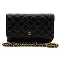 楽天市場】シャネル チェーンウォレット キャビアの通販 