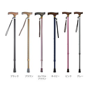夢ライフステッキ 伸縮型ベーシックタイプ/グレー(ウェルファン)009712