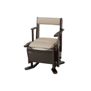 家具調ポータブルトイレ<座楽>ひじ掛け昇降(プラスチック便座タイプ)(パナソニックエイジフリー)
