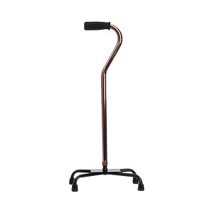 アルミ製4点杖 ラージベース/茶(ミキ)MRA-01621