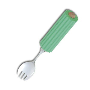 木製丸型ハンドル スポンジ付 スプーン・フォーク兼用大(フセ企画)R-3