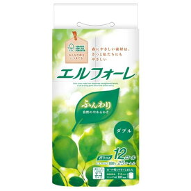 （ケース販売）エルフォーレ トイレットティシュー（ダブル）／12ロール×6パック（大王製紙）