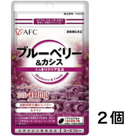 【 最安値挑戦！お買い得！ 送料無料】 AFCサプリメント ブルーベリー＆カシス 20粒 10日分 2個セット デスクワーク パソコン 携帯 おすすめ