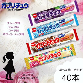 ガブリチュウ 4種セット 各10本 計40本 グレープ味 ラムネ味 コーラ味 ホワイトソーダ味 ソフトキャンディ 駄菓子 お菓子 詰め合わせ まとめ買い 子ども会 イベント 景品 おやつ 大容量 個包装