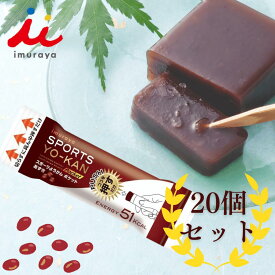 井村屋 スポーツようかん ポケット 18g×20本セット 和菓子 栄養補給 羊羹 小分け 個包装 携帯用 エネルギー補給 アウトドア スポーツ 登山 マラソン 勉強中 栄養補給 持ち運び 片手でプッシュ