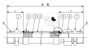 �g�[�t�� �t���L�V�u���`���[�u F-TAP-5000+7000M 10A×800L(����:�X�e�����X�|(SCS13) �Œ�j�b�v��+���[�Y�j�b�v��)