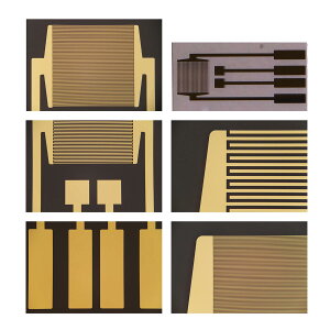 くし型電極(金蒸着ガラス) 5種セット