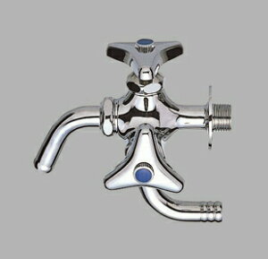 三栄水栓 万能二口横水栓 F12A-13