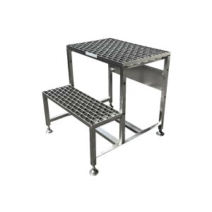 カワグレ ユニバーサルデザイングレーチング 作業台・踏み台 2段用(UDG-STEP-02)