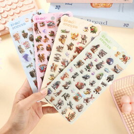 Tung Tung Tung Sahur シール 可愛い 3D立体シール 4枚セット ステッカー トゥントゥントゥンサフール ブレインロット イタリアンブレインロット DIY用 手帳用 手作り 貼り付け スマホケース 水筒 ペン 装飾用 手芸用品 ご褒美シー ル 贈り物 子供 女の子 人気 キャラクター