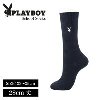 【新生活応援】PLAYBOYプレイボーイスクールハイソックス長さ28cmサイズ23〜25cm