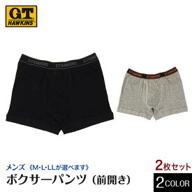【G.T.HAWKINS】【2枚セット】HK1980 ボクサーブリーフ(前あき） GTホーキンス フライス 綿100% 紳士 グンゼ gunze 送料無料