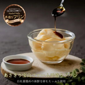 【昔ながらの硬めプリン】あさぎり宝山ファームの手造りプリン　新鮮な卵で卵感たっぷり