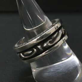 Chrome Hearts クロムハーツ SV925 21g スピナー スクロール リング 指輪 19号 インボイス付属　シルバー/CR0006【中古】