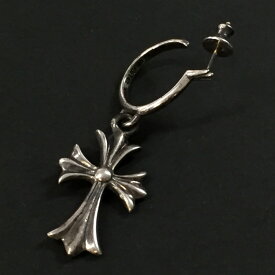 Chrome Hearts クロムハーツ SV925 5g タイニーCHクロス フープ ピアス インボイス付属　シルバー/CR0035【中古】