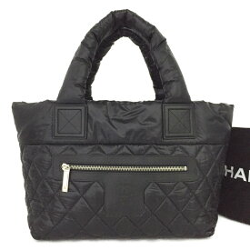 CHANEL シャネル コココクーン ナイロン トートハンドバッグ　Black/JPG0094【中古】
