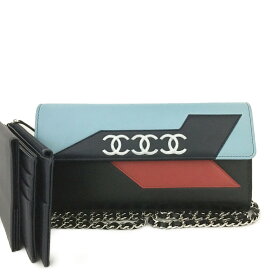 CHANEL シャネル エアライン トリプルココマーク チェーンウォレット　MultiColor/JPG0104【中古】