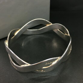 CHANEL シャネル ココマーク ロゴ Silver925 バングル ブレスレット　Silver/ZA0066【中古】