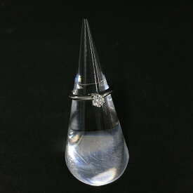 TIFFANY&CO. ティファニー PT950 プラチナ ダイヤ 0.31CT 4.0g ソリティアダイヤモンド リング #46(6号)　Silver/ZA0079【中古】