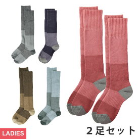 スノーボード スキー ソックス 2足セット 厚手 総パイル 編み レディース 女性用 VAXPOT(バックスポット) VA-1754 ハイソックス 2足組 靴下 くつした スノボ 抗菌防臭 防寒 あたたかい あったか 冬 もこもこ[返品交換不可]