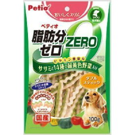 ペティオ　おいしくスリム　脂肪分ゼロ　ダブルスティック　ササミと14種の緑黄色野菜入り　100G
