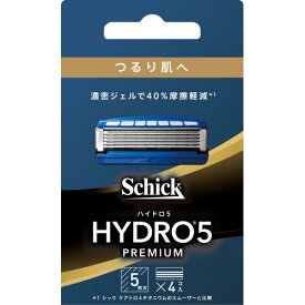 シック・ジャパン　ハイドロ5　プレミアムつるり肌へ替刃　4コ　4個　男性用カミソリ替刃