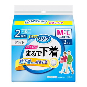 花王 リリーフ パンツタイプ まるで下着 2回分 M2枚
