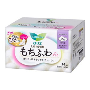 花王 ロリエ しあわせ素肌もちふわfit 特に多い昼用25cm羽つき 14個