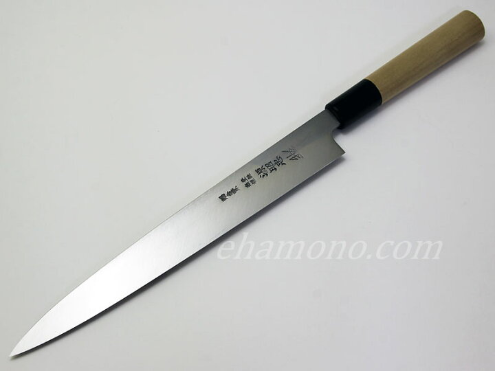 楽天市場】水野鍛錬所「源昭忠」青鋼DX柳刃240 : e刃物.com楽天店 