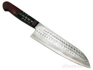 島谷秀一作 V金10号多層鋼鎚目 三徳包丁