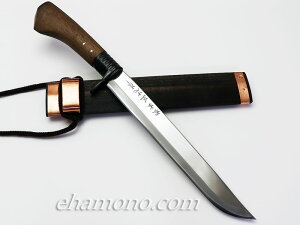 土佐鍛冶 松本正忠作 青鋼細身剣鉈 240