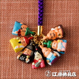 [メール便OK]幸福　七福神　守ストラップ【根付御守・ストラップ】