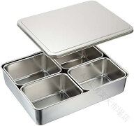 調味料 薬味 入れ 業務用 遠藤商事 TKG 4ヶ入 角 型 幅 285mm 奥行 225mm 高さ 60mm 錆 に 強い ステンレ…