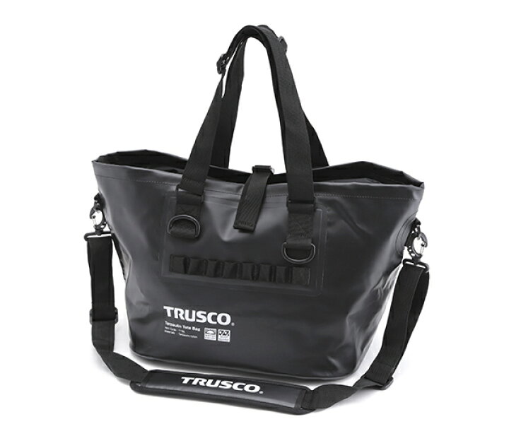 楽天市場】TRUSCO 防水ターポリントートバッグ ブラック Lサイズ TTBL 