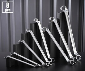 日本正規品 スタビレー 8本組 75度オフセット メガネレンチセット (20/8)(4018754080977) STAHLWILLE