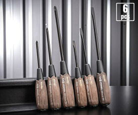VESSEL ウッディ貫通ドライバー 6本組 NO.336PS ベッセル