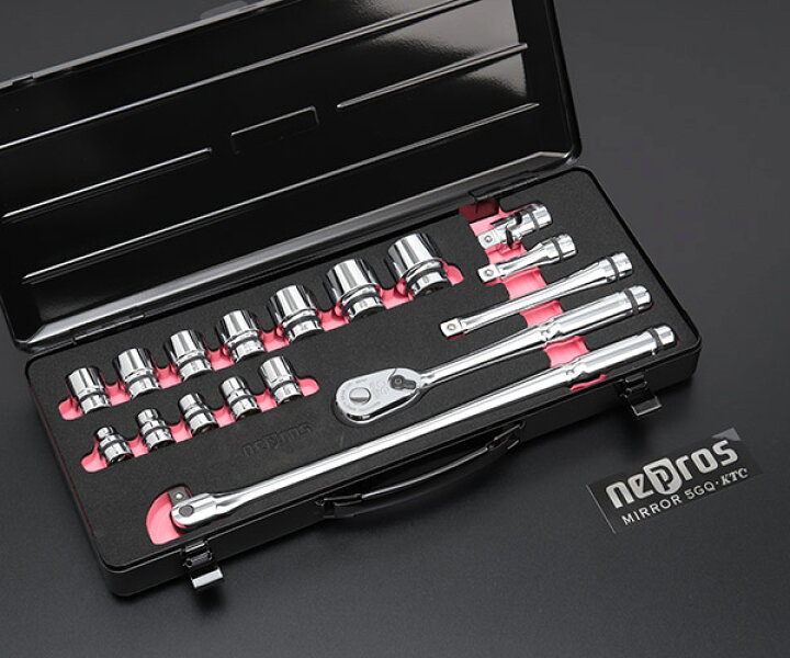 楽天市場】NEPROS NTB417AZ 17点セットケース付 12.7sq.ソケットレンチ 