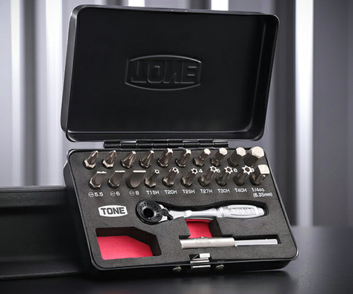 楽天市場】TONE (トネ) BRS20MBK ビットラチェットセット メタル  