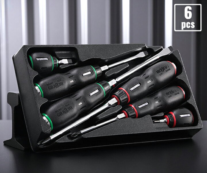 楽天市場】NEPROS NTD106 樹脂柄ドライバ混合セット6本組 ネプロス 